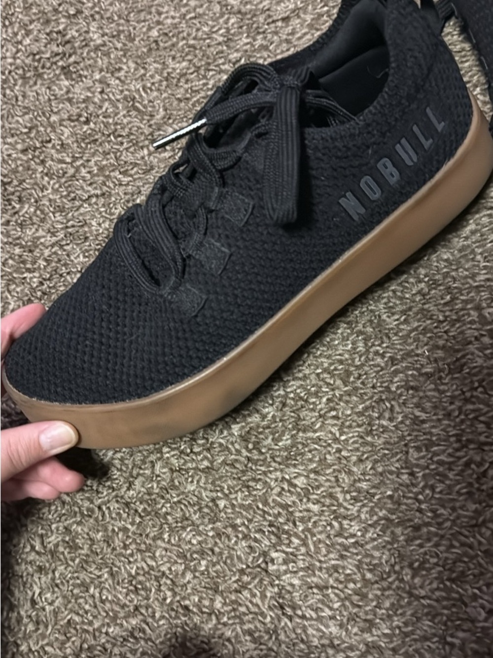 NOBULL Black Knit Sneaker with Gum Sole